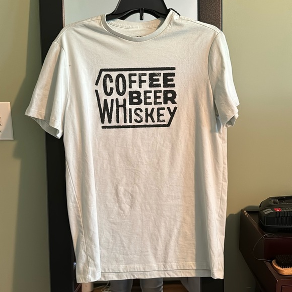NWT Men’s Goodfellow “Coffe, Beer, Whiskey” T-Shirt - Picture 1 of 4